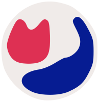Alt=Bipsi logo. A distorted Pepsi logo, where the blobs form the shape of a cat.