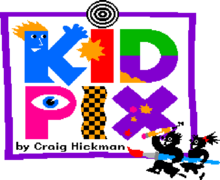 Kid Pix logo, from the 1st DOS version